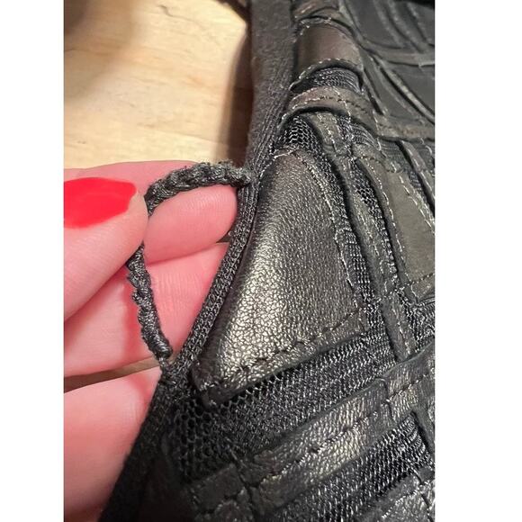 Grayse Blace Lattice Leather Cutout Jacket Size M Black Maximalist Artsy Unique - Picture 6 of 10